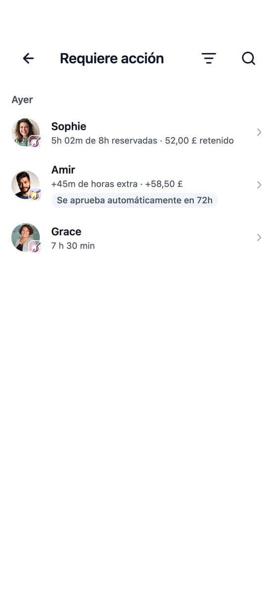 App TempDash Business: aprobar una hoja de horas