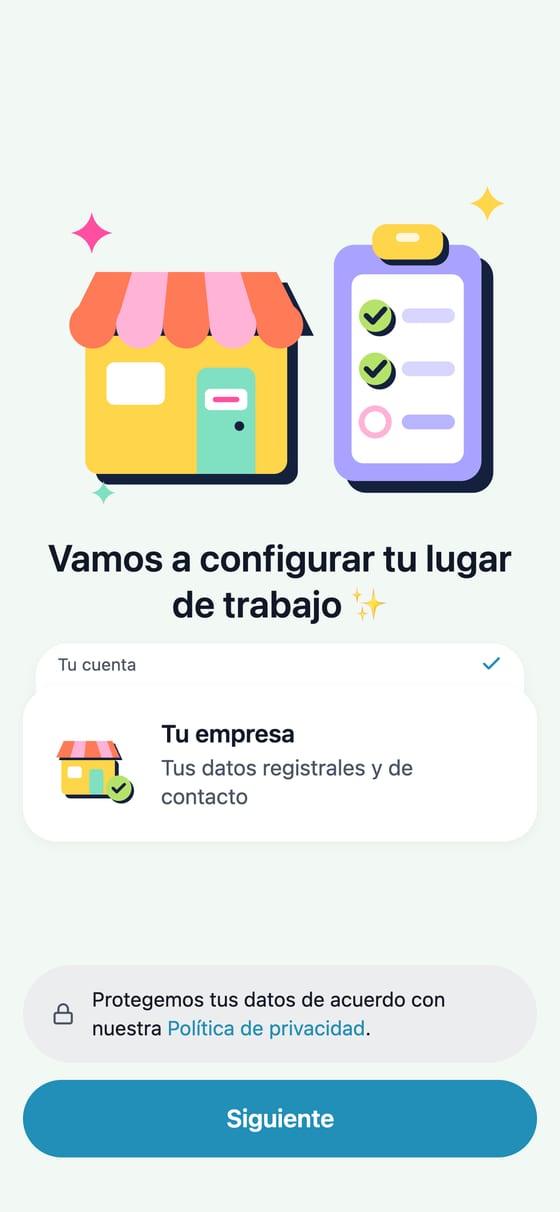 App TempDash Business: configurar un negocio