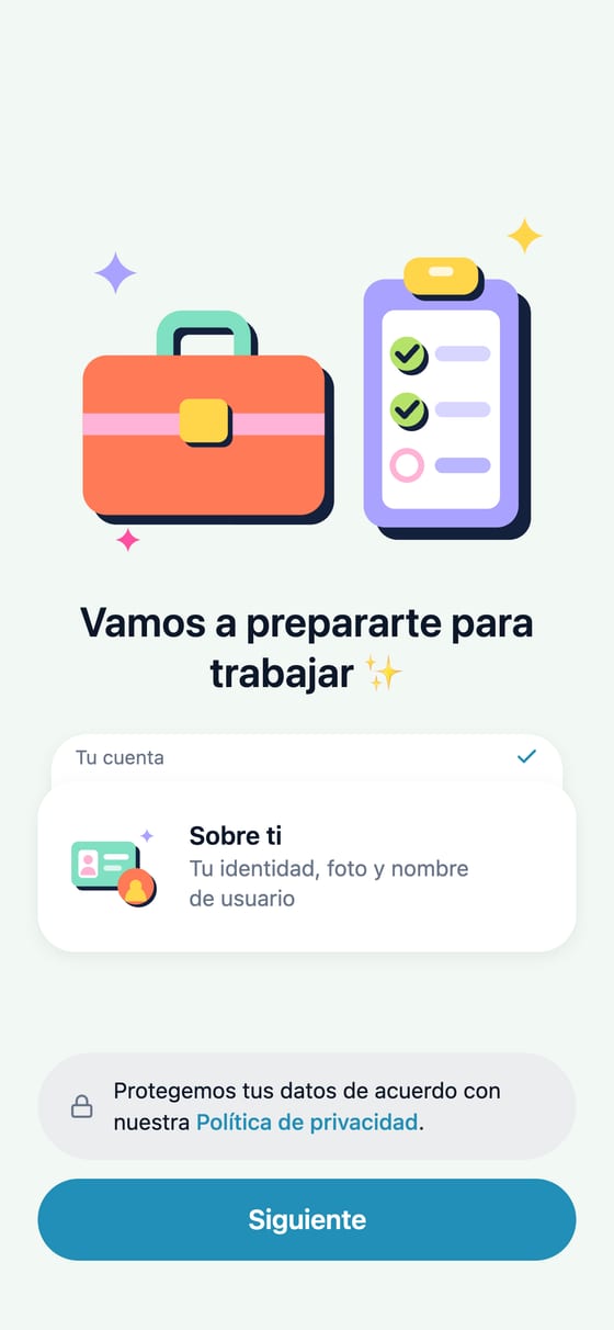 App TempDash: prepararse para trabajar