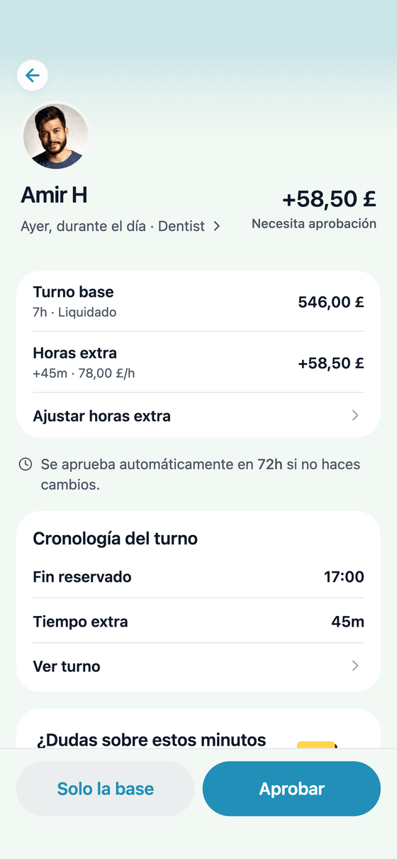 App TempDash Business: un parte de horas listo para aprobar