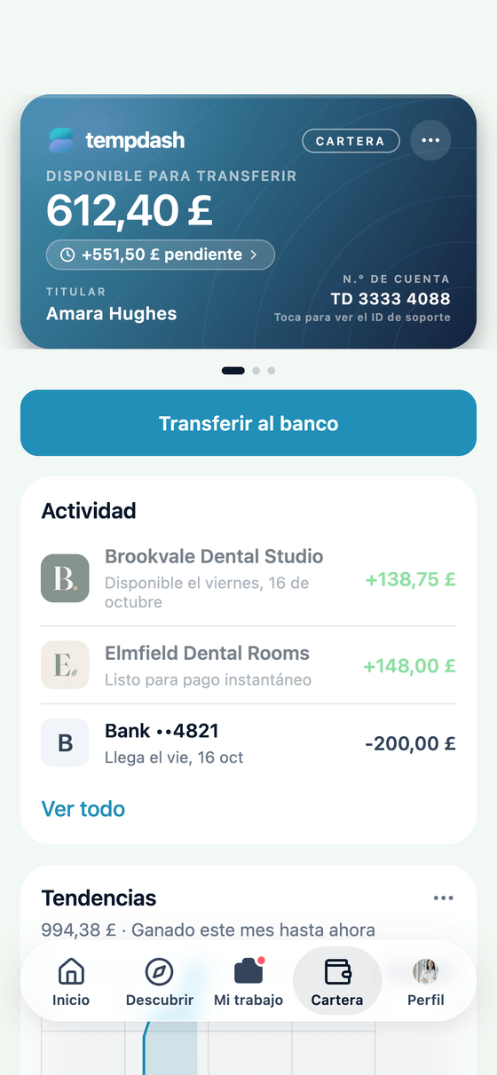 App TempDash: el wallet con lo ganado