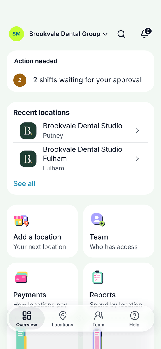 Your business at a glance: what needs action and every location