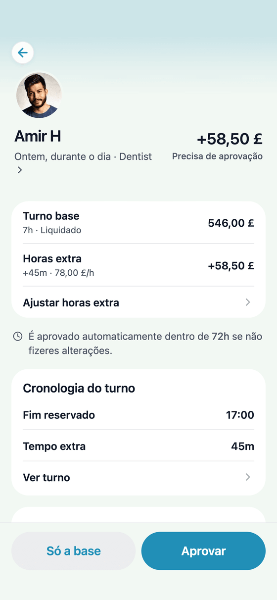 App TempDash Business: uma folha de horas pronta a aprovar