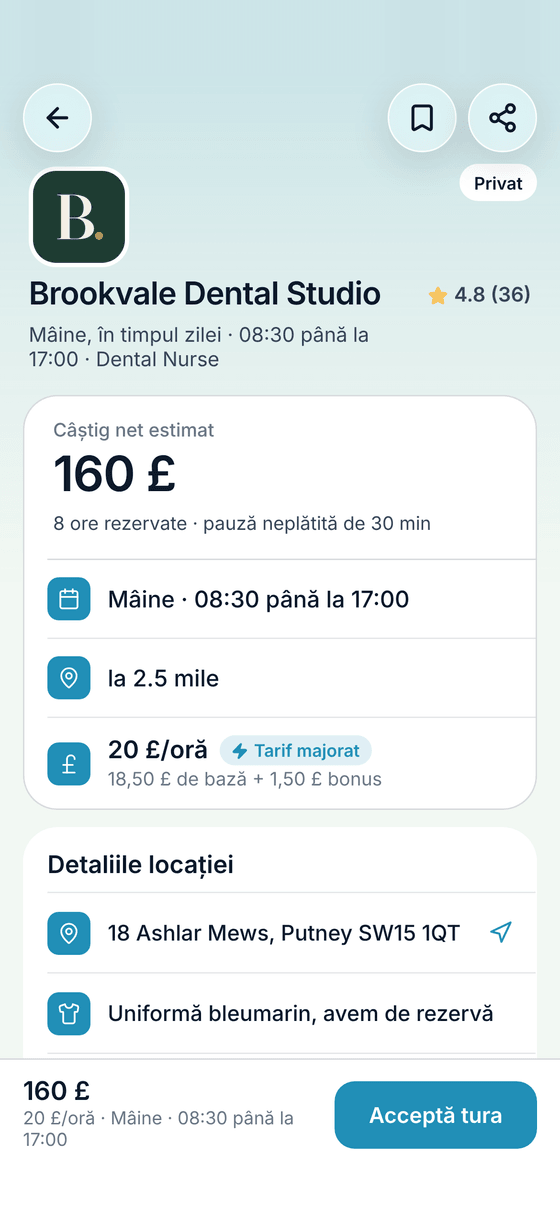 Aplicația TempDash: o ofertă de tură